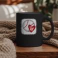 Bleached Custom Baseball Mom Number 47 Heart For Mom Graphic Print Coffee Mug