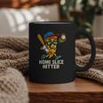 Boys Pizza Theme Baseball Home Hitter Graphic Print Coffee Mug