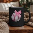 Cute Coquette Baseball Pink Bow Player & Fan Girls Graphic Print Coffee Mug