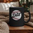 Dad Baseball Ball Vintage Groovy Baseball Daddy Fathers Day Graphic Print Coffee Mug