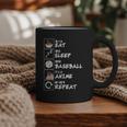 Eat Sleep Baseball Anime Repeat Japanese Otaku Graphic Print Coffee Mug