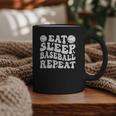 Eat Sleep Baseball Repeat Baseball Lover Baseball Mom Girls Graphic Print Coffee Mug