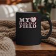 My Heart Is On That Court Baseball Mom Graphic Print Coffee Mug