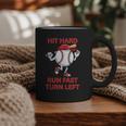 Hit Hard Run Fast Turn Left Baseball Player Graphic Print Coffee Mug Hit Hard Run Fast Turn Left Baseball Player Graphic Print Coffee Mug