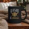 I'm Just Here For The Snacks And Commercials Baseball Graphic Print Coffee Mug I'm Just Here For The Snacks And Commercials Baseball Graphic Print Coffee Mug