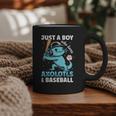 Just A Boy Who Loves Axolotls & Baseball Graphic Print Coffee Mug