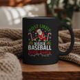 Most Likely To Play Baseball With Santa Christmas Pajamas Graphic Print Coffee Mug