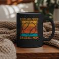 Loud And Proud Baseball Mom Vibrant Colorful Stripe Graphic Print Coffee Mug Loud And Proud Baseball Mom Vibrant Colorful Stripe Graphic Print Coffee Mug