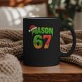 Mason 67 Christmas Ice Cream Drip Meme Six Seven Baseball Graphic Print Coffee Mug Mason 67 Christmas Ice Cream Drip Meme Six Seven Baseball Graphic Print Coffee Mug