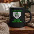 Messy Bun Baseball Mom My Stepchild Works From Home Graphic Print Coffee Mug