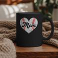 Mother's Day Distressed Heart Baseball Mom Mama Sport Fan Graphic Print Coffee Mug