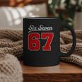 Number 67 Numbered Six Seven Baseball Jersey Style Team 67 Graphic Print Coffee Mug Number 67 Numbered Six Seven Baseball Jersey Style Team 67 Graphic Print Coffee Mug