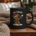 Oh Snap Gingerbreadman Baseball Christmas Men Boys Toddlers Graphic Print Coffee Mug