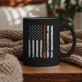 Retro Baseball Dad American Flag Father's Day 4th Of July Graphic Print Coffee Mug