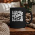Retro Baseball Mom Summer Groovy Appreciation Graphic Print Coffee Mug
