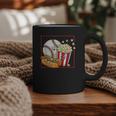 Smiling Baseball Popcorn And Hot-Dog Cartoon Apparel Graphic Print Coffee Mug Smiling Baseball Popcorn And Hot-Dog Cartoon Apparel Graphic Print Coffee Mug