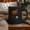 Spooky Halloween Scary Pumpkin Baseball Player Witchy Vibes Graphic Print Coffee Mug Spooky Halloween Scary Pumpkin Baseball Player Witchy Vibes Graphic Print Coffee Mug