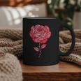 Sporty Rose Graphic With Baseball And Rugby Ball Petals Graphic Print Coffee Mug