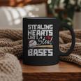Stealing Hearts Like I Steal Bases Baseball Valentines Graphic Print Coffee Mug