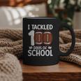 I Tackled 100 Days Of School Baseball Player Kids Teacher Graphic Print Coffee Mug I Tackled 100 Days Of School Baseball Player Kids Teacher Graphic Print Coffee Mug