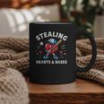 Valentines Day Baseball Stealing Hearts Bases Boys Kids Men Graphic Print Coffee Mug
