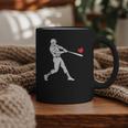 Valentines US Baseball Player Silhouette Heart Graphic Print Coffee Mug Valentines US Baseball Player Silhouette Heart Graphic Print Coffee Mug