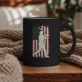 Vintage American Flag Baseball Batter Patriotic Home Run Graphic Print Coffee Mug