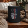 Vintage Baseball US Flag Tee Baseball Dad Player Coach Graphic Print Coffee Mug