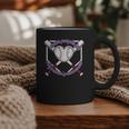 I Wear Purple For Alzheimers Awareness Baseball Heart Ribbon Graphic Print Coffee Mug