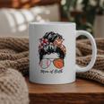 Baseball Mom Basketball Mom Of Both Messy Bun Mother's Day Graphic Print Coffee Mug Baseball Mom Basketball Mom Of Both Messy Bun Mother's Day Graphic Print Coffee Mug