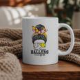 Busy Raising Ballers Softball Messy Bun Baseball Mom Graphic Print Coffee Mug Busy Raising Ballers Softball Messy Bun Baseball Mom Graphic Print Coffee Mug