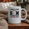 I Don't Care If My Son Is Embarrassed Baseball Mom Graphic Print Coffee Mug