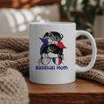 French Baseball Mom France Messy Bun Graphic Print Coffee Mug