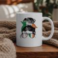 Ireland Baseball Mom Messy Bun Irish Baseball Girl Graphic Print Coffee Mug