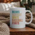 Moms Against Baseball Pants Baseball Mom Retro Graphic Print Coffee Mug