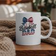 Patriotic Baseball Dad 4th Of July For All American Fathers Graphic Print Coffee Mug