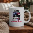 Puerto Rico Baseball Mom Messy Bun Boricua Graphic Print Coffee Mug