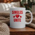 Singles Unite Valentines Day Humor For Singles Raglan Baseball Tee Graphic Print Coffee Mug