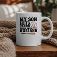 My Son Hits Harder Than Your Husband Baseball Mom Graphic Print Coffee Mug