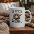 Never Underestimate Old Man Plays Baseball In His Seventies Graphic Print Coffee Mug
