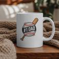 Vintage 1 Baseball Dad Daddy Father's Day From Son Daughter Graphic Print Coffee Mug