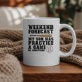 Weekend Forecast My Son Has Practice Baseball Mom Graphic Print Coffee Mug