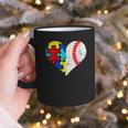 Autism Baseball Heart Autism Puzzle Baseball Mom Graphic Print Coffee Mug Autism Baseball Heart Autism Puzzle Baseball Mom Graphic Print Coffee Mug