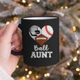 Ball Aunt Heart Football Baseball Hockey Game Day Graphic Print Coffee Mug