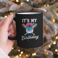 Baseball 6 Year Old Ice Cream Drip 6th Birthday Boy Number 6 Graphic Print Coffee Mug