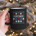 Baseball Catcher Ugly Christmas Sweater Pattern Sports Xmas Graphic Print Coffee Mug Baseball Catcher Ugly Christmas Sweater Pattern Sports Xmas Graphic Print Coffee Mug