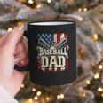 Baseball Dad American USA Flag Dada Men Baseball Fathers Day Graphic Print Coffee Mug