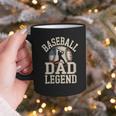 Baseball Dad Retro American Flag Style Graphic Print Coffee Mug