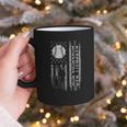 Baseball Dad Silhouette Bat Flag Stars Graphic Print Coffee Mug