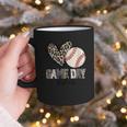 Baseball Game Day Vibes Baseball Mom Mama Leopard Cute Graphic Print Coffee Mug